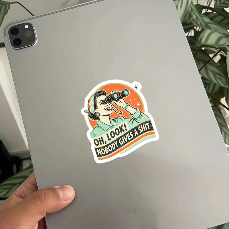Retro Sticker, Oh Look, Nobody Gives A Shit, Gen X Sticker, Sarcastic Sticker, Funny Laptop Decal, Retro Sunset Sticker, Stickers for Tablet