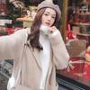 Faux Mink Cashmere  Popular Plaid Coat Winter Women's New Korean Version of The Coat Long Lapel Woolen Coat