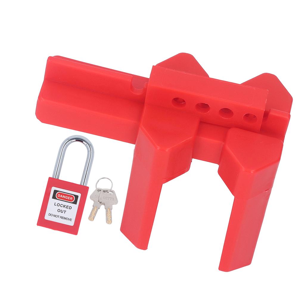 Width Adjustable Ball Valve Lock 38mm Safety Lock Set for Industrial Chemical Electrical