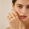 JeeMango High Quality Fashion Simple Scrub Stainless Steel Rings for Women 6mm Width Gold Plated Finger Ring Jewelry Gift R26030