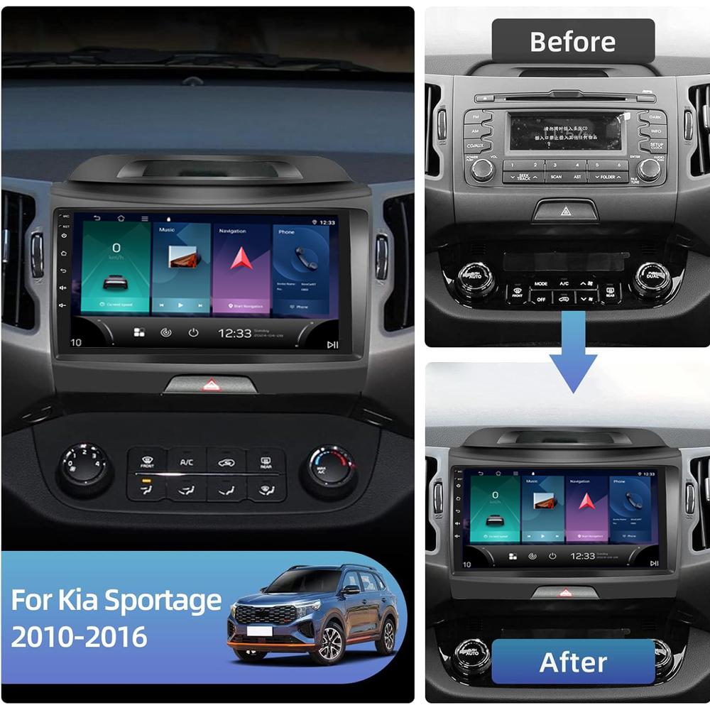Autoradio Carplay Für kia Sportage 2010-2016 Navigation GPS Android Auto Multimedia-Player Stereoanlage WiFi BT Kein 2din 4G