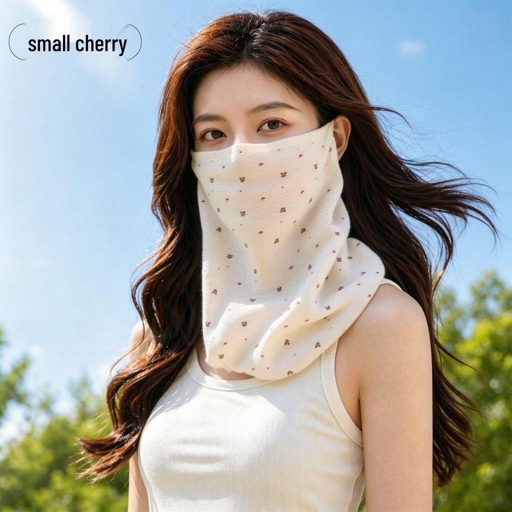Ice Silk UV Protection Women's Summer Full Face Mask – Thin, Breathable, Seamless Shield for Eyes and Face