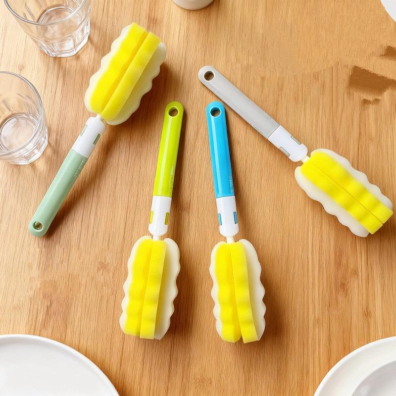 Detachable Baby Bottle & Glass Cleaning Brush with Sponge Head