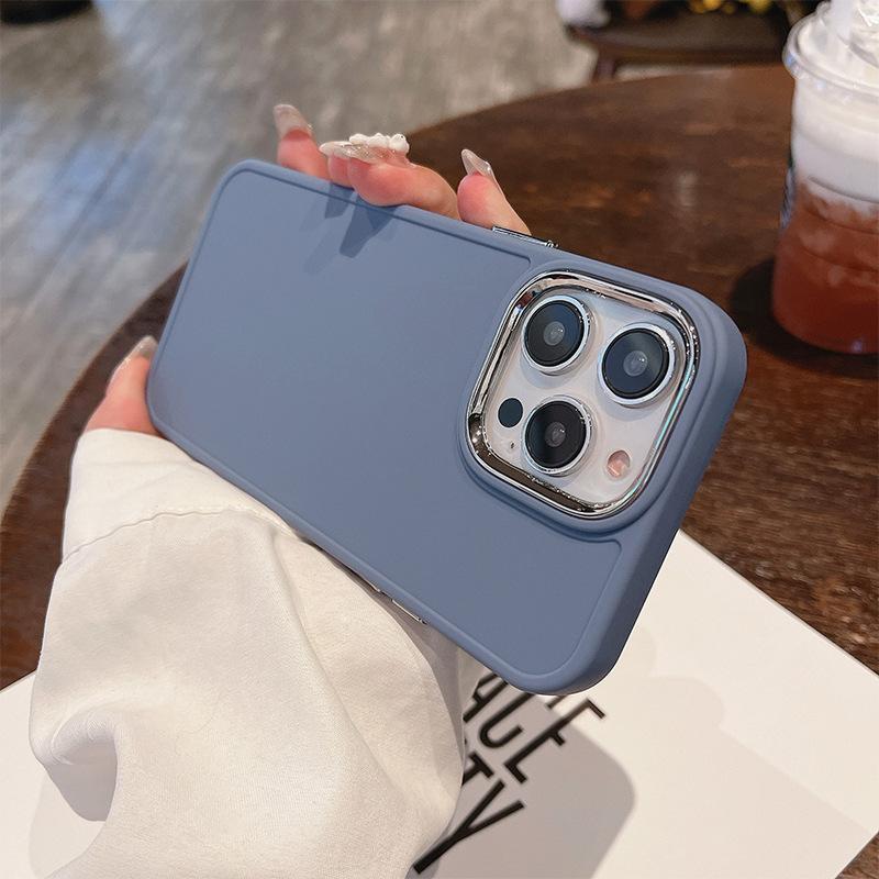 

Подходит для Apple 15PRO Простой однотонный 16 Металлическая фоторамка Чехол для мобильного телефона IPhone 13/14 Защитный чехол XR iPhone XS Max