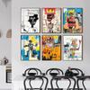 Street Graffiti Comic Pop Wall Art Poster Abstract Dinosaur Painting Portrait Canvas Painting Living Room Home Decor