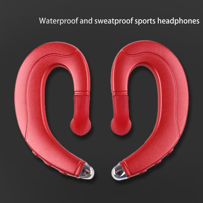 Stereo Ear Hanging Earbud Waterproof Wireless Active Noise Cancellation Earphones Mic Hifi Heavy Bass Sports Running