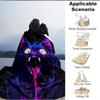1pc Neon Kitty "Purple Purr" Blanket, Lightweight Flannel Throw Blanket For Sofa, Bed, Travel, Camping, Living Room, Office, Couch, Chair, And Bed