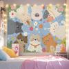 Cute Animal Tapestry Lovely and Healing Wall Hanging for Bedroom Dorm Cartoon Wall Decor Cloth To Cover Unsightly Walls