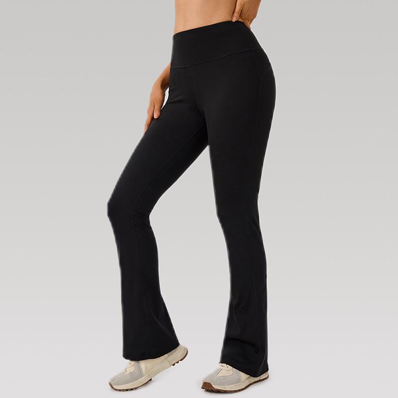 Women's High Waist Slimming Flare Yoga Pants - Butt Lifting Cropped Fitness & Running Trousers
