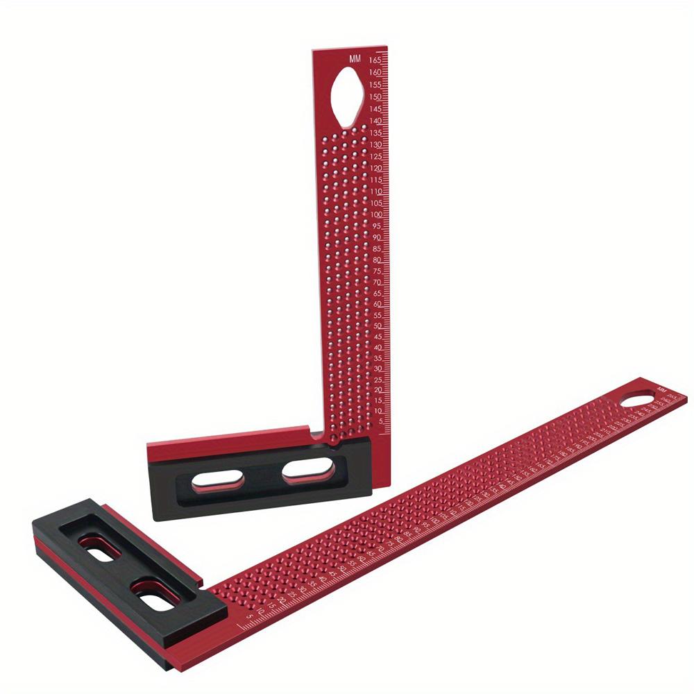 Woodworking Scriber LType Ruler Hole Positioning Scribing Gauge Aluminum Alloy Imperial Measuring
