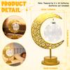 Ramadan Hollow LED Star Moon Ball Light Muslim Style Decorative Lamp Bedroom Festival Table Lamp Atmosphere Shaped Light