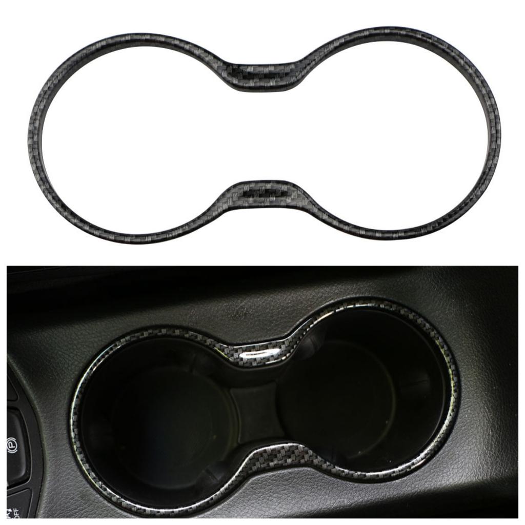 Car ABS Chrome Front Water Cup Holder Panel Cover Trim for Jeep New Compass 2017 - 2019 Inner Decoration Stickers  Accessories