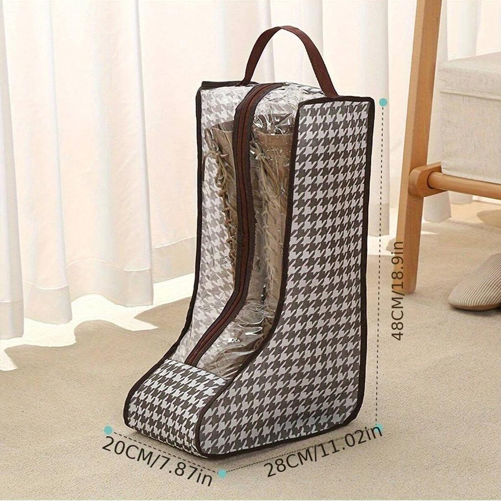 1/1/1/1 Pieces Of Thousand Bird Grid Shoe Storage Bag Transparent Dustproof And Moisture-proof Shoe Boot Protective Cover