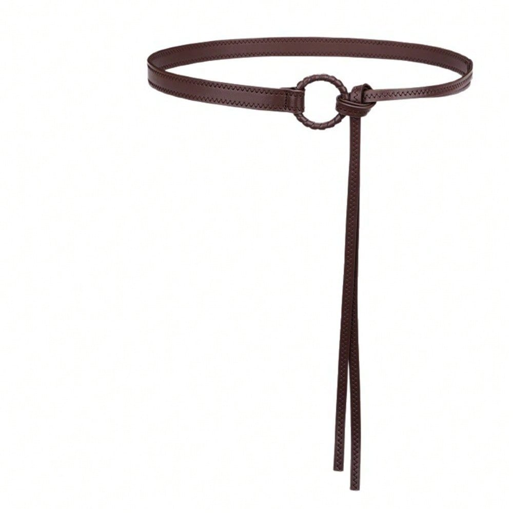 Nouvelle décoration de taille rouge rétro pour femme avec jupe en jean fine ceinture chaîne de taille black