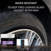 Tire Shine Wax Coating Paste, Car Tire Black Shine with Conditioners, Resists Water & Sunshine Fading, Tire Cleaner with Applicators for Cars,