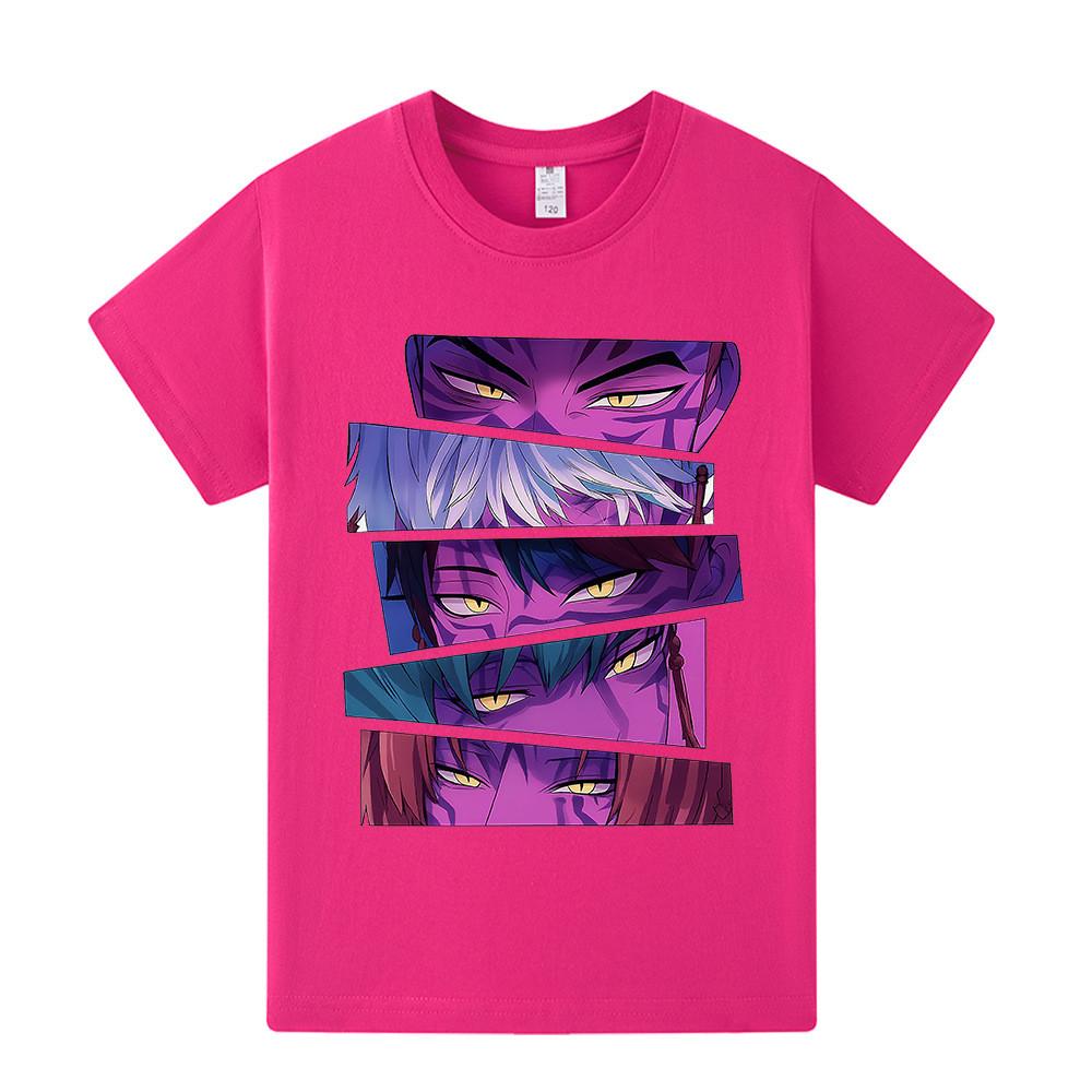 A1215 Kids Boys Girls Sajaboys Kpop Rumi Zoey Mira Print Short Sleeves T-shirt