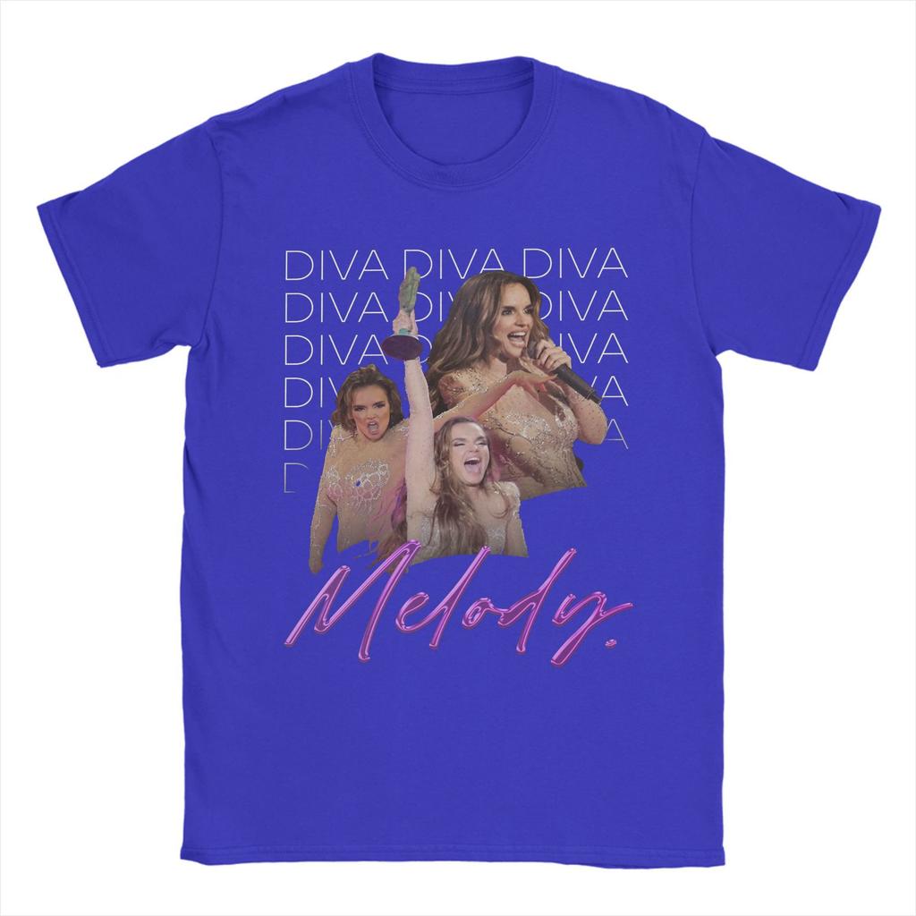 Melody Esa Diva Eurovisions 2025 Spain Apparel Unisex T Shirt 100% Cotton Tee Print Song Contest T-shirt Clothes