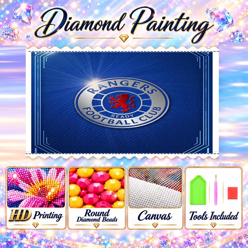 Rangers FC Diamond Painting Kit 5D Full Drill DIY Diamond Mosaic Wall Art Home Decor
