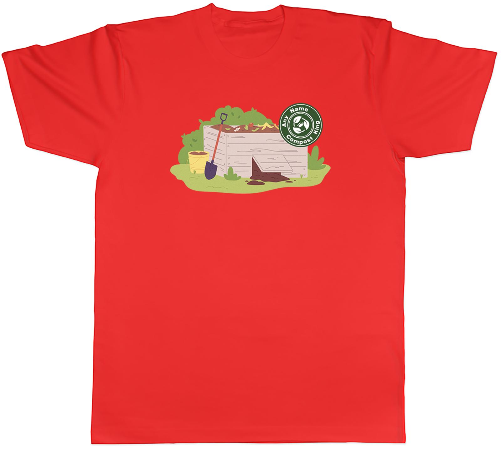 Personalised Compost King Gardener Farmer Unisexs TShirt Tee Gift Top S