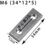 304 Stainless Steel Multi-hole Rectangular Nut for Aluminum Profiles, Square Double Hole, Available In Sizes M4, M5, M6
