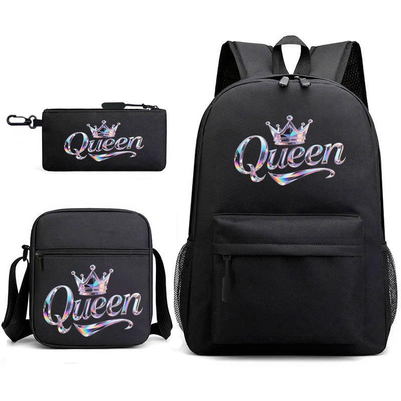 Backpack cute student schoolbag pink schoolbag couple backpack heat transfer printing backpack