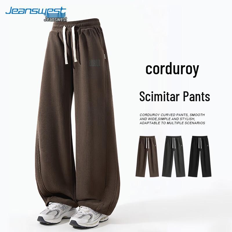 

Jeanswest Men s Retro Corduroy Casual Straight-Leg Pants