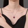 Exquisite Ruby and Garnet Pendant Necklace with Large Pigeon Egg Stone