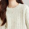 Women's Thick 100% Wool Cable-Knit Sweater