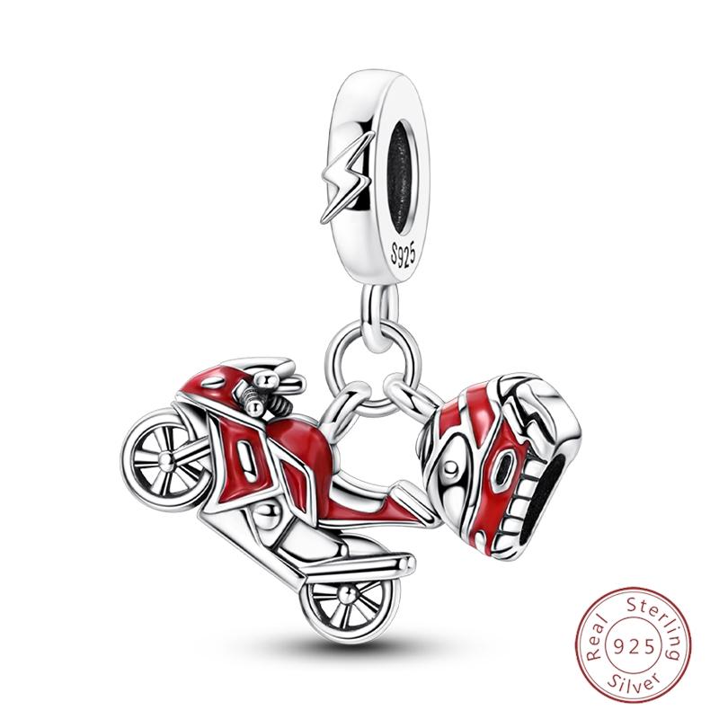 Sweety Copper Cake Poodle Crown Flowers Lover Luminous Charms Beads Fit 3Mm Bracelets Diy Fine Jewelry Making