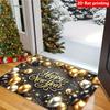 1pc Happy New Year Doormat - Non-Slip, 2D Flat Print, Suitable for Hallway, Living Room, Bathroom, Balcony - Perfect Holiday Decoration and Gift, Chri