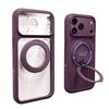 iPhone 17 Pro Max Transparent 360° Magnetic Stand Case with Full Lens Protection