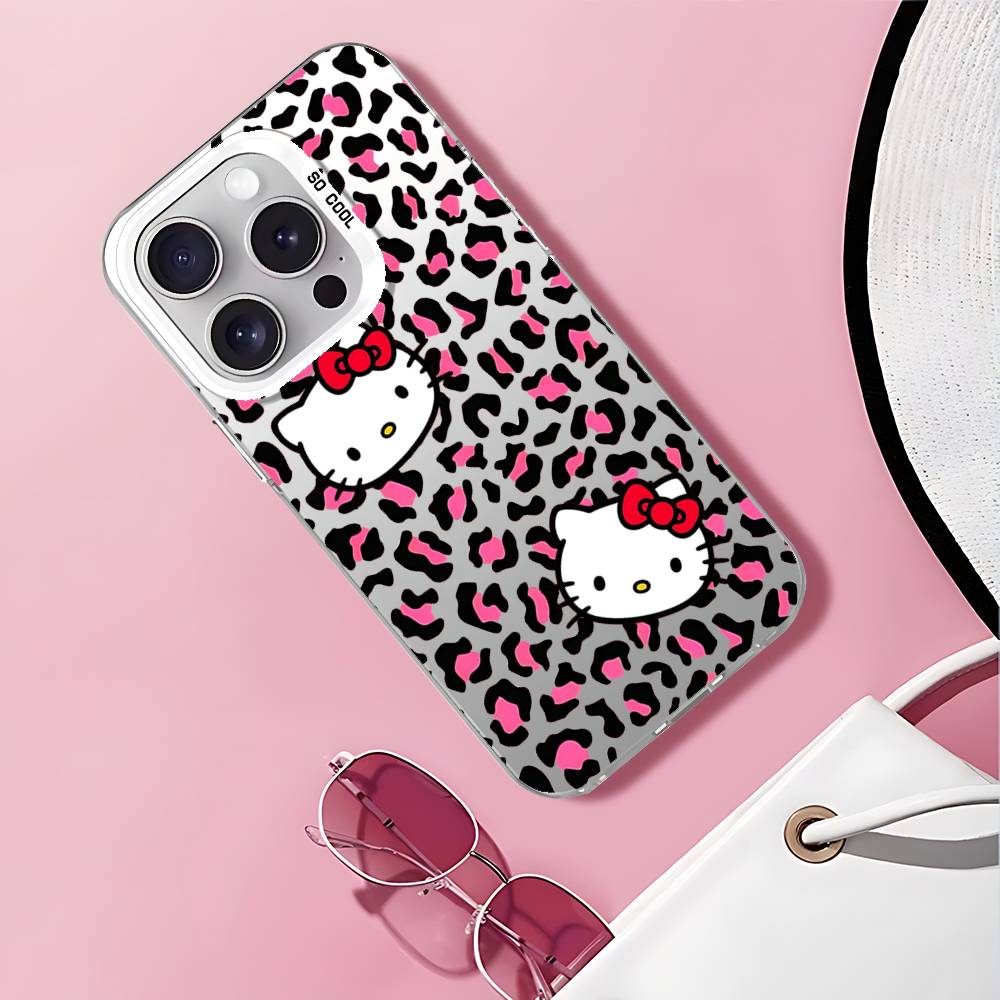

Чехол для телефона Hello Kitty с леопардовым принтом для iPhone 17 16 15 11 12 13 14 Pro Max 16 Plus 12 Mini 7 8 XR XS 15Pro MAX iphone15