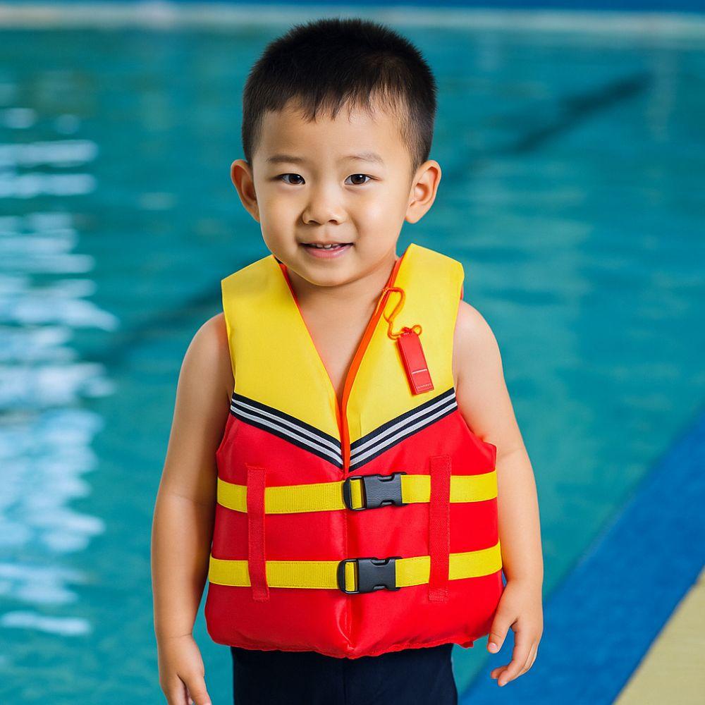 Portable Marine Safety Vest with Whistle Buoyancy Vest Flood Control Boating Vest Fishing