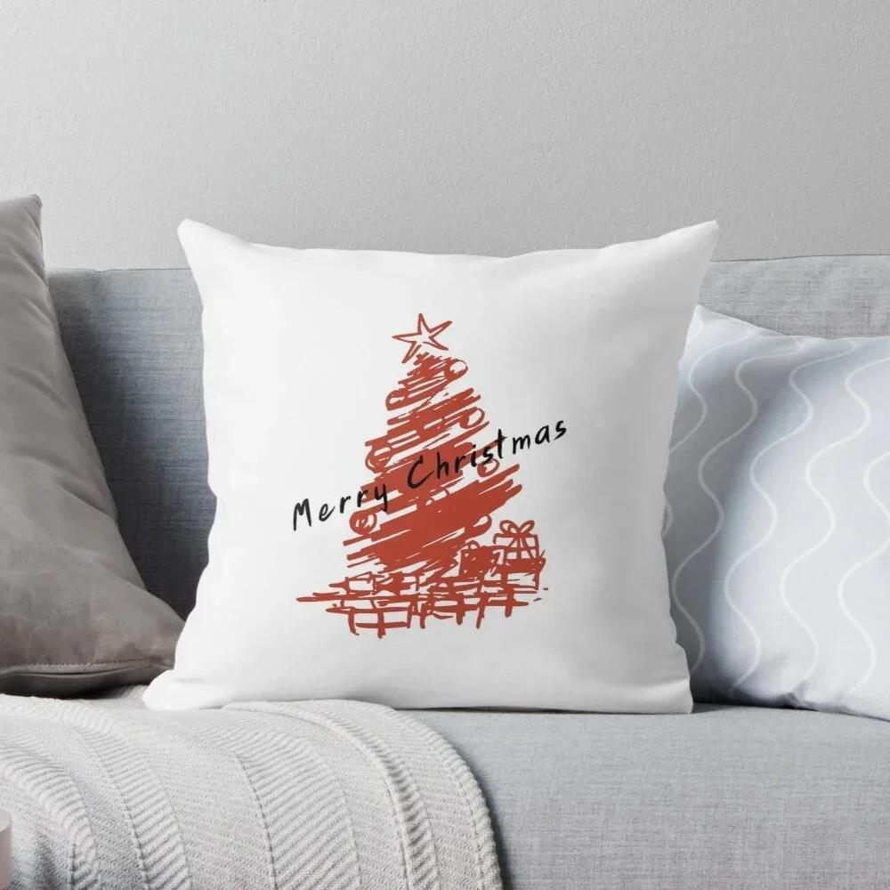 Merry Christmas Decoration Home Pillowcase Cushion Cover Tree Cartoon Modern Living Room Sofa Bed 45X45Cm