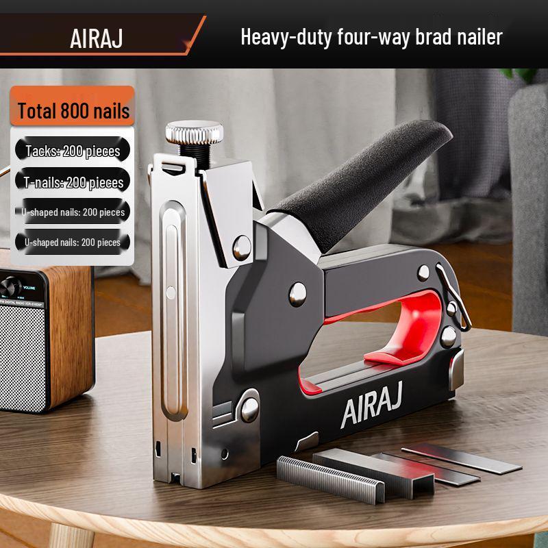 

Пневматический гвоздезабиватель и степлер 4-в-1 для деревообработки и домашнего декора