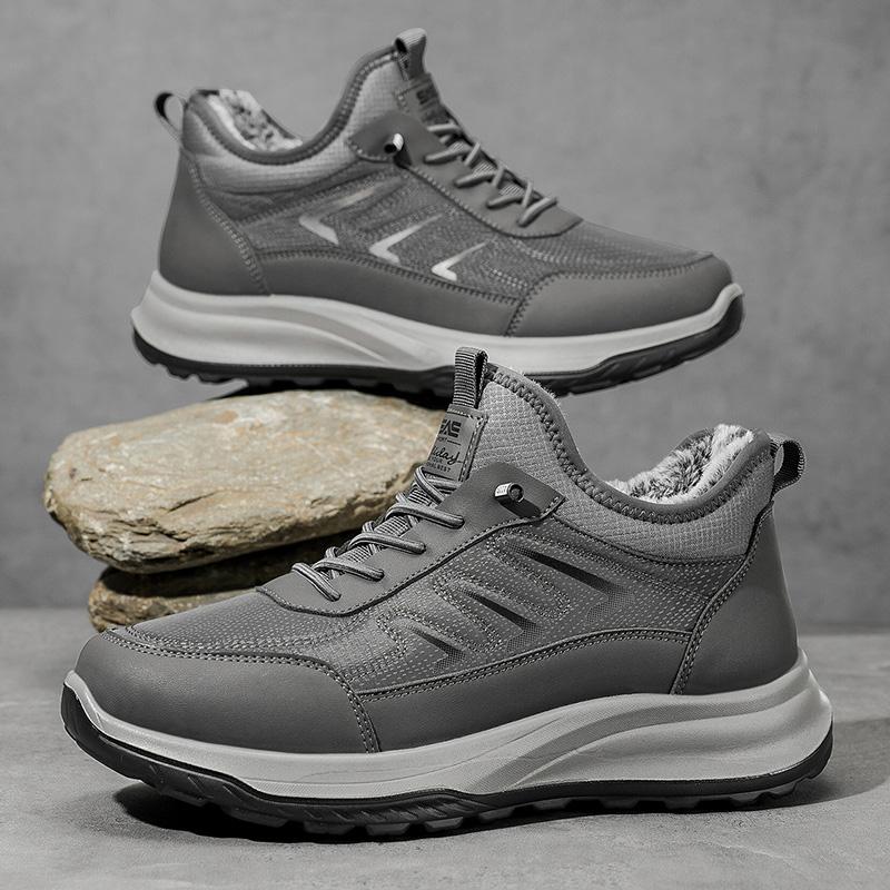 New Winter Men's Sports Shoes with Cotton Lining Warm Snow Running Outdoor Training Casual Sneakers