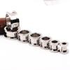 Black & Silver Electroplated Titanium Steel Ear Expander (1.2-25mm) Piercing Jewelry
