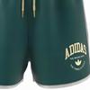 Adidas Originals Logo Print Elastic Waist Mid-Rise Casual Shorts Women Bottoms Green JI7466