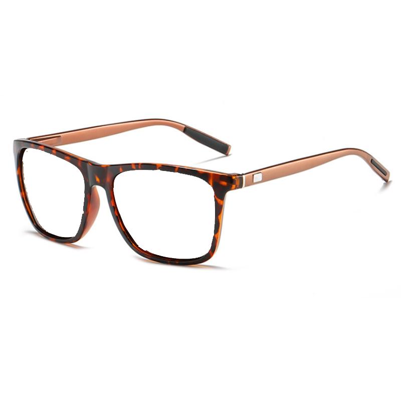 Modische quadratische Brille Herren Damen Aluminium-Magnesium Korrektionsbrille 0 -0,5 -1,0 -2,0 Bis -6,0
