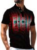 Men's Short-Sleeve Polo Shirt, Available in Multiple Sizes. Features a Button- Collar with an Overlay "FOCUS" Letter Print on a Black Base. A Casual