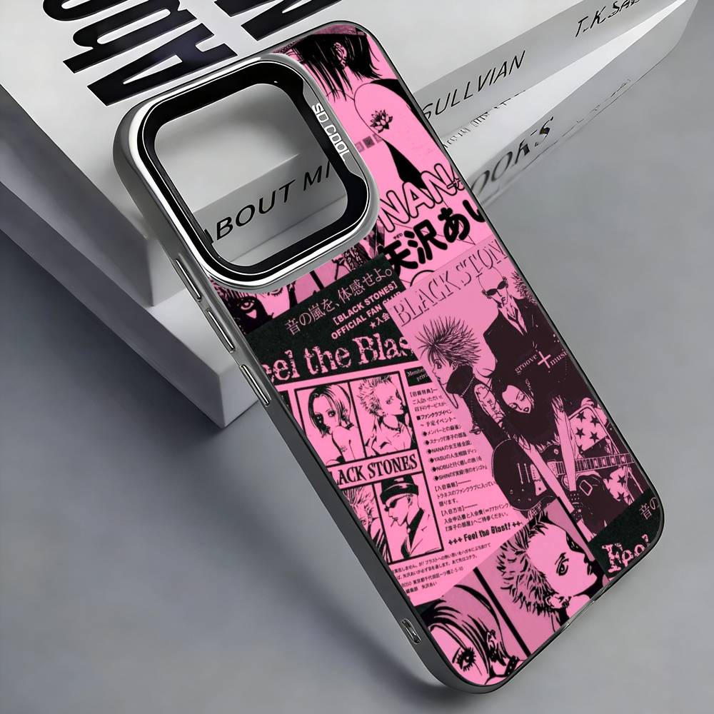 Anime N-NANA Phone Case For iPhone 17, 16,15,14,13,12,11 Plus,Pro Max, Colorful Silver Funda Cover