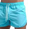 Erkek Şortları Düz Renkler Yumuşak Kumaş İpli Elastik Bel Bol Tip Erkek Şortları Plaj Giyim