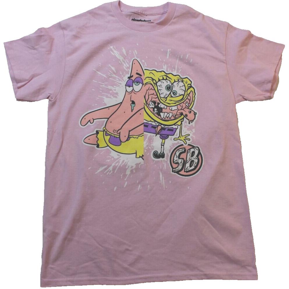 Nickelodeon Mens SpongeBob SquarePants Patrick Funny Pink Shirt New S M XL XXXL