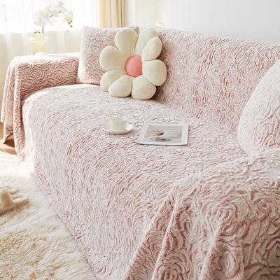 High-Grade Light Luxury Embossed Velvet Sofa Towel Cover Cloth Autumn and Winter Sofa Cover All-Inclusive Universal Cover Thickened Blanket Cushion