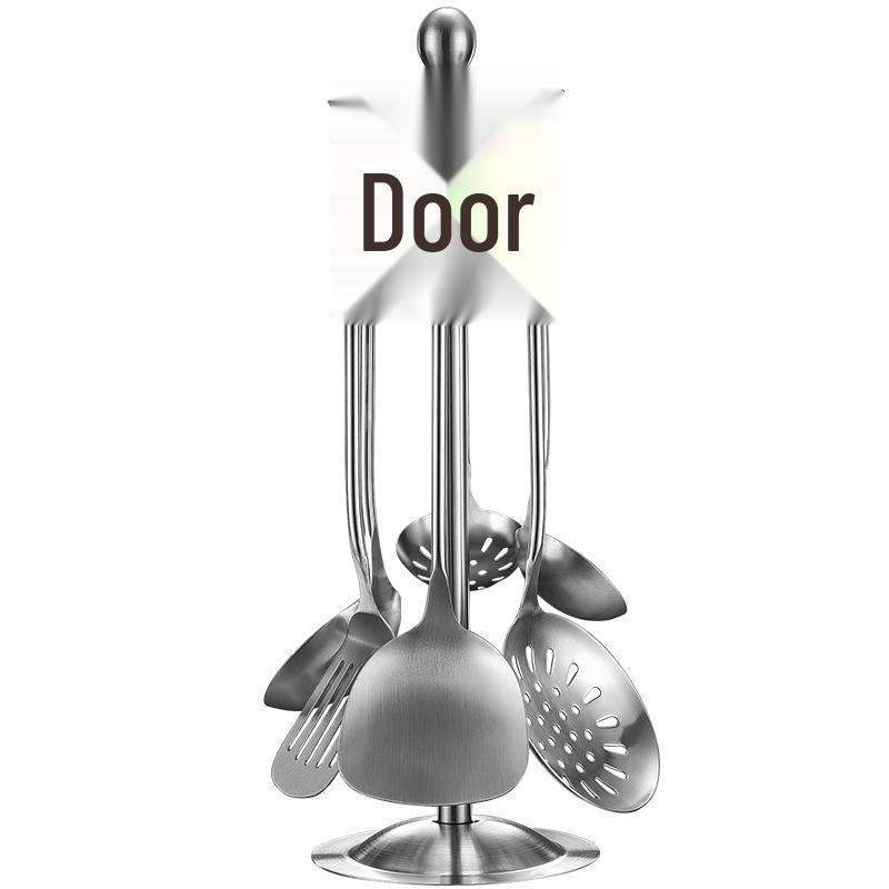 Ensemble Spatule à Fentes et Louche en Acier Inoxydable 304 avec Manche en Bois - Ustensiles de Cuisine Résistants aux Hautes Températures