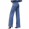 Women's Wide Leg Jeans Casual Highwaist Straight Denim Pants With Pockets
