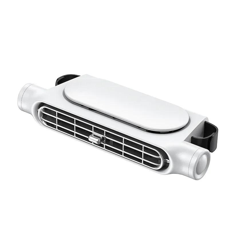 Portable Car Seat Fan with USB Power Adjustable 3-Speed Turbine Headrest and Backrest Cooling Fan Leafless Design Amagi