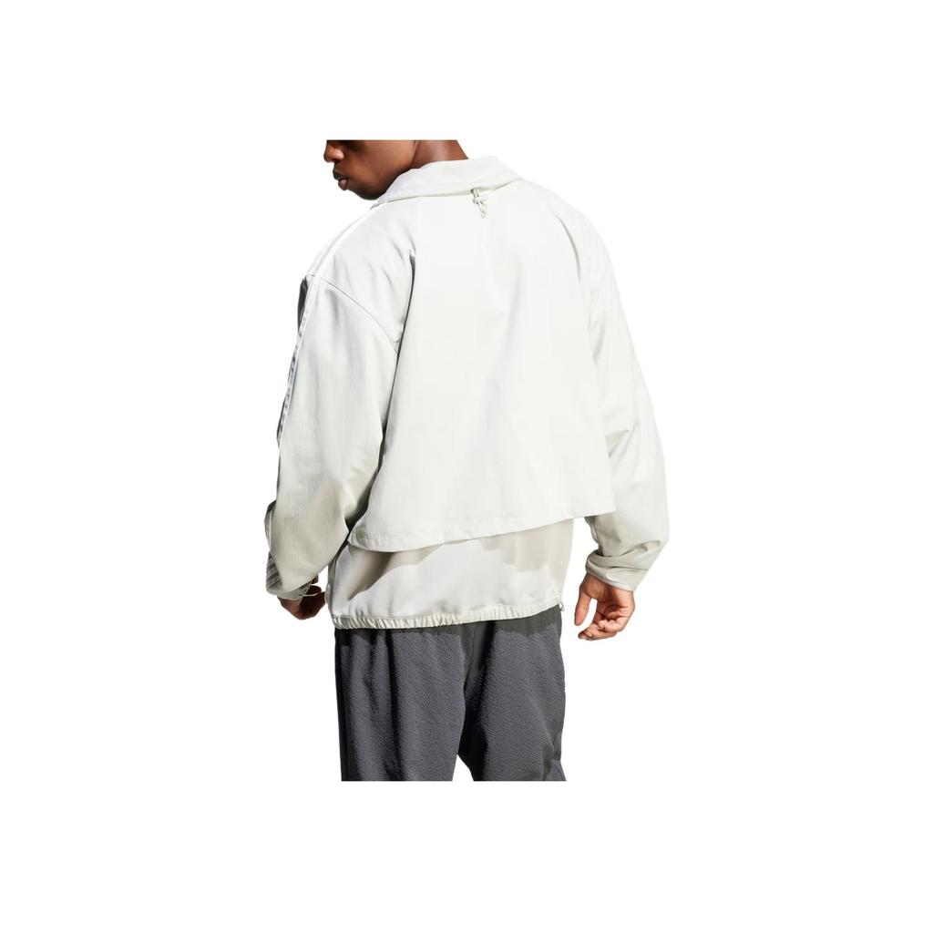 Adidas Originals R3CD Skin-Friendly Soft Breathable Comfortable Striped College Sweatshirt Men Sweatshirt Metallic-Gray KA3829