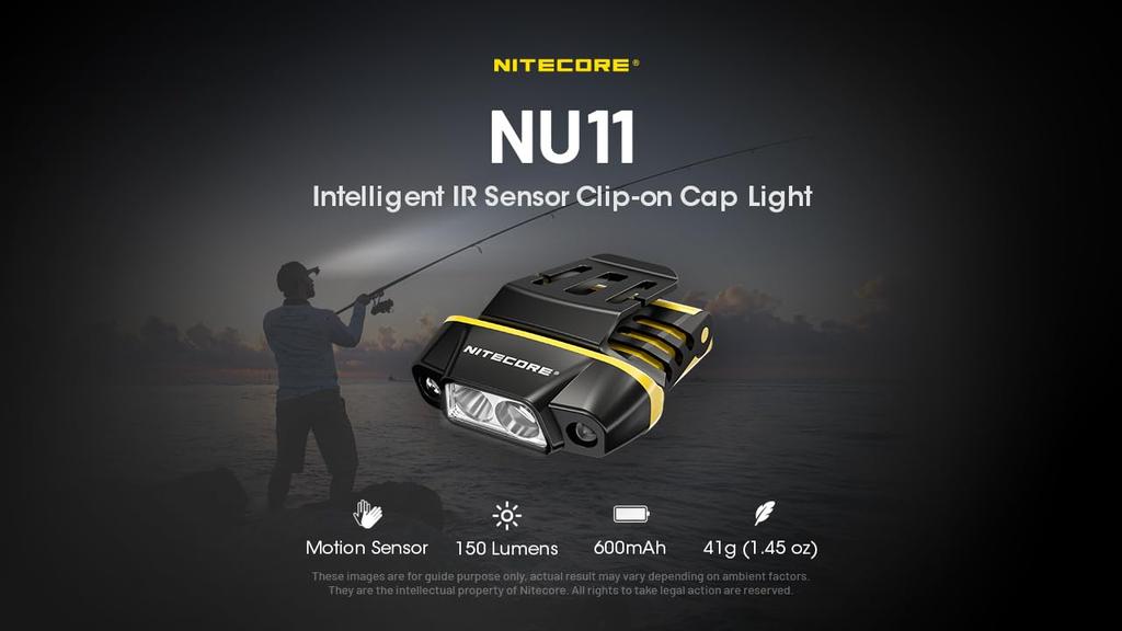 NITECORE NU11 Hat Mounted Headlamp, 150 Lumens