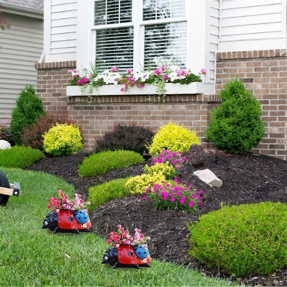 Ladybug Plant Pot, Cartoon Ladybug Shaped Planter Flower Pot Decorative Succulent Pot Garden Bonsai